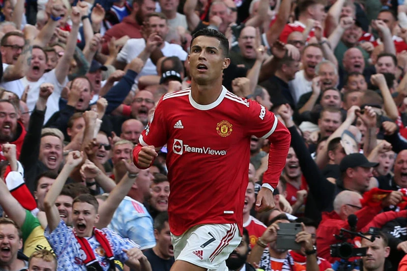 Cristiano Ronaldo góp công lớn vào chiến thắng của Man Utd. Ảnh: Getty.