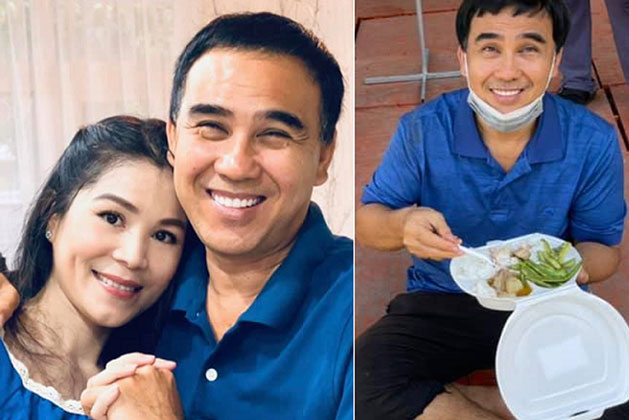 Ngày sinh nhật vợ, Quyền Linh: Anh đi lo cho bà con đây, hết dịch lo cho bà xã nhé!