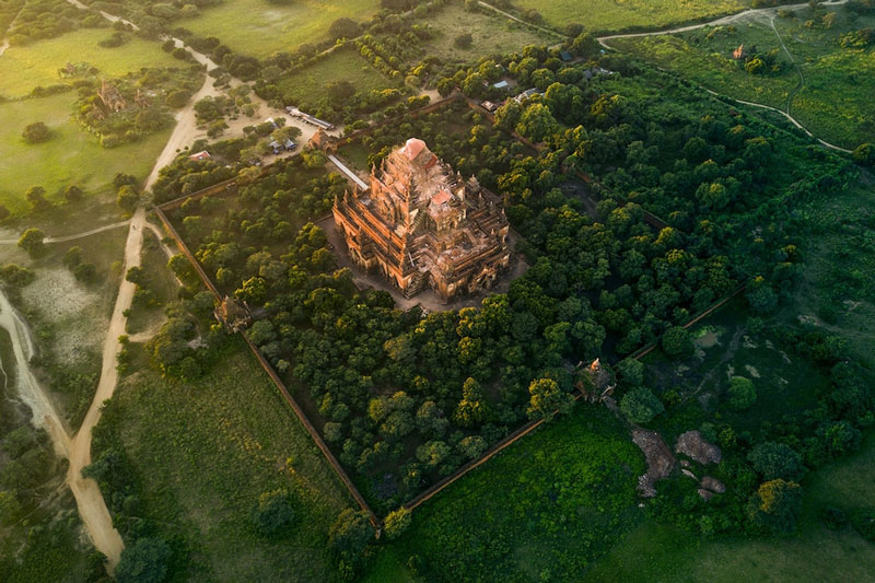 Chiêm ngưỡng loạt ảnh từ trên cao, Myanmar xứng danh “ đất nước của những ngôi chùa"