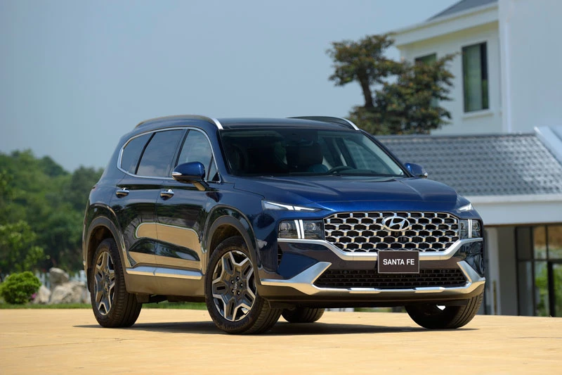Hyundai Santa Fe 2021. Ảnh: TC Motor. Hyundai Santa Fe 2021. Ảnh: TC Motor.