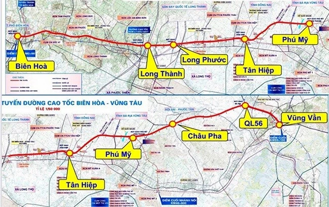 Cao tốc Biên Hoà - Vũng Tàu sẽ rút ngắn khoảng cách từ Vũng Tàu về TP Hồ Chí Minh và Đồng Nai.