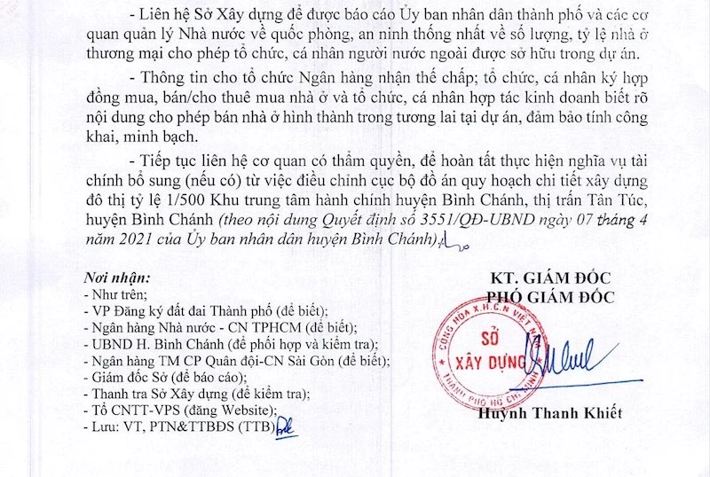 Một phần văn bản Số 8944/SXD - PTN&TTBĐS ngày 17/9/2021 của Sở Xây dựng TP Hồ Chí Minh. Một phần văn bản Số 8944/SXD - PTN&TTBĐS ngày 17/9/2021 của Sở Xây dựng TP Hồ Chí Minh.