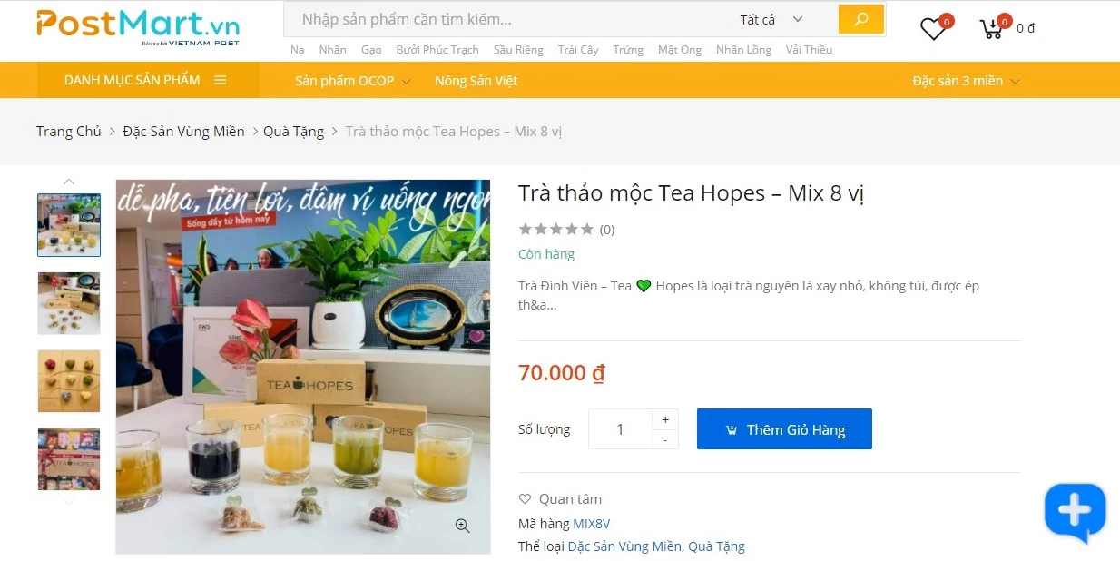 Sản phẩm chế biến từ nông nghiệp tỉnh Thừa Thiên Huế tham gia sàn thương mại điện tử Postmart.vn. 