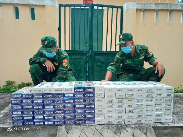 Bộ đội Biên phòng An Giang thu giữ 2.400 gói thuốc lá nhập lậu