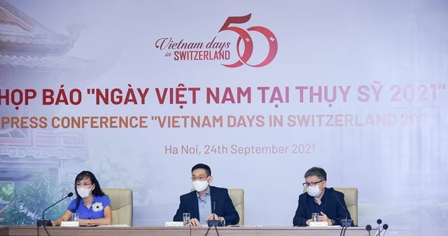 họp báo trước thềm chương trình Ngày Việt Nam tại Thụy Sỹ năm 2021