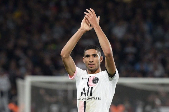 Hậu vệ phải: Achraf Hakimi (PSG).