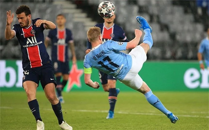 De Bruyne từng chọc thủng lưới PSG trên sân khách ở mùa giải trước