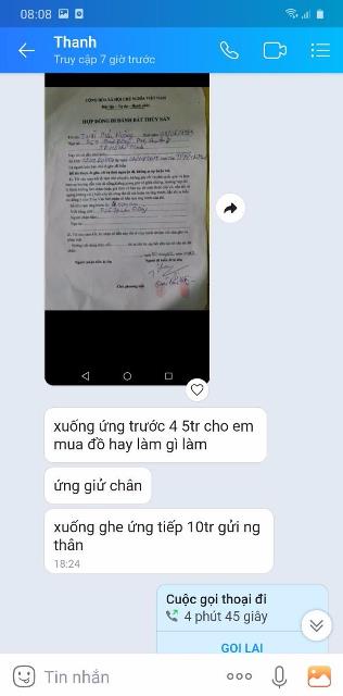 Đối tượng tên Thanh sử dụng zalo, đăng tải tin tuyển dụng, hứa hẹn lương cao để tuyển ngư dân.