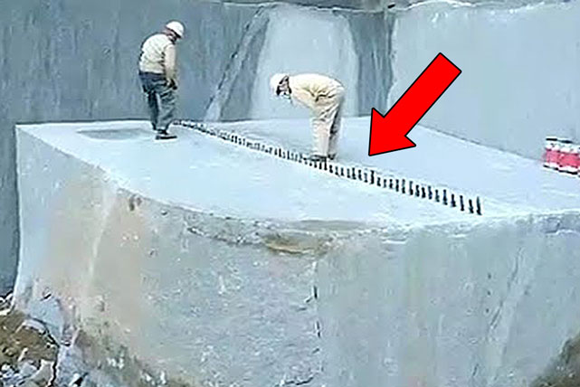 Đá hoa cương siêu cứng bị phá vỡ trong vài phút nhờ áp dụng định luật vật lý cực hay