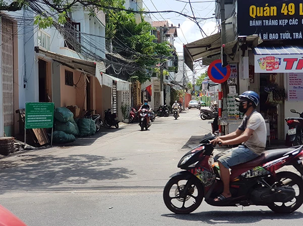 ở “vùng xanh” trên đường Lý Thái Tổ (phường Thạc Gián, quận Thanh Khê)