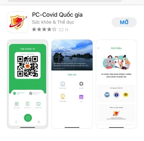 người dân đã có thể tải ứng dụng PC-COVID quốc gia để sử dụng cho tất cả các thiết bị theo hệ điều hành iOS và Androis
