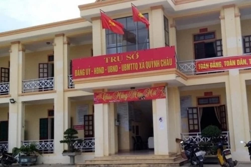 Uỷ ban xã Quỳnh Châu nơi ông 