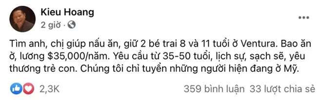 Bồ cũ tỷ phú 77 tuổi của Ngọc Trinh tuyển giúp việc lương gần 800 triệu, chỉ cần đáp ứng đủ 5 yêu cầu! - Ảnh 2.