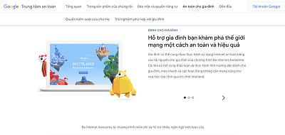Ra mắt Trung tâm An toàn Google dành cho người Việt