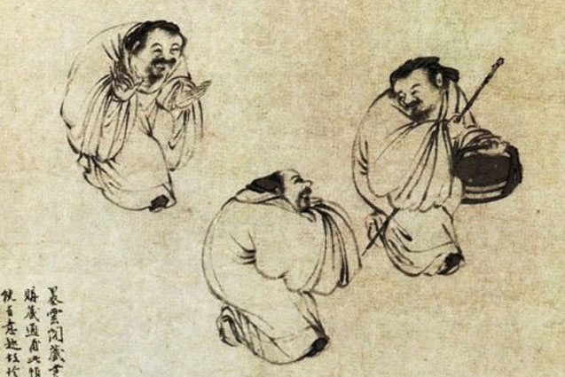 Phóng to 3 lần bức tranh kỳ lạ vẽ 3 ông lão trong Bảo tàng Cố cung, chuyên gia thốt lên: Ai xem cũng phải chột dạ!