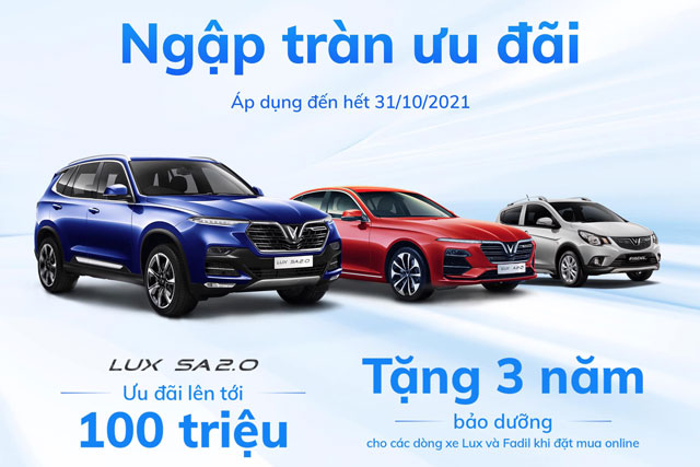 Bảng giá ôtô VinFast tháng 10/2021: Ưu đãi ‘khủng’