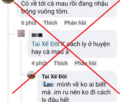Điều tra chủ tài khoản Facebook tung tin “về Cà Mau nhậu… không đi cách ly”