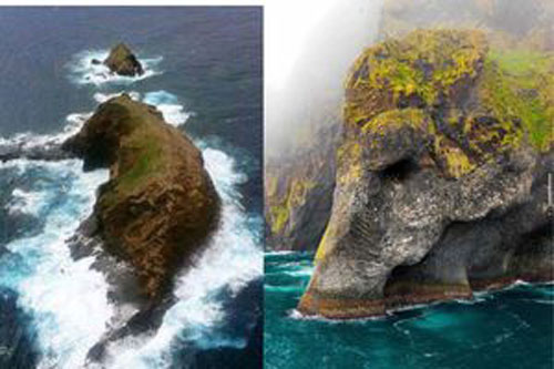 Tảng đá hệt như con voi khổng lồ nổi giữa biển - Tuyệt tác của mẹ thiên nhiên