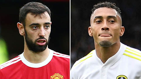Bruno Fernandes thường xuyên liên hệ với Raphinha, mục tiêu của Man United