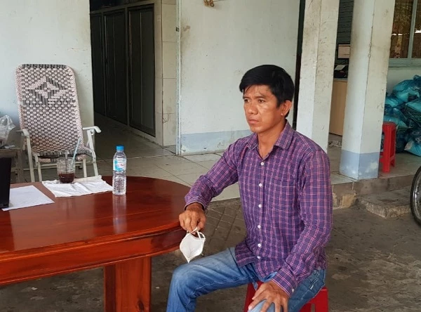 Đối tượng Phạm Đức Trung tại cơ quan Công an. Đối tượng Phạm Đức Trung tại cơ quan Công an.