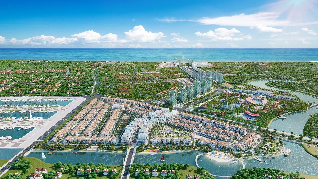 Sun Riverside Village tọa lạc tại vị trí phong thủy đắc lợi, thuận tiện di chuyển đến bãi biển Sầm Sơn hay TP. Thanh Hóa. Ảnh phối cảnh minh họa.