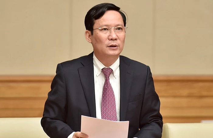 Ông Phạm Tấn Công, Chủ tịch VCCI, thay mặt cộng đồng doanh nhân, doanh nghiệp, phát biểu tại buổi gặp mặt. Ảnh: VGP/Nhật Bắc