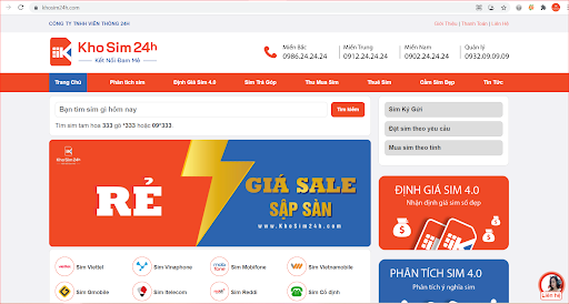 Kho Sim 24h – Tổng kho sim số đẹp giá rẻ Top 1 Việt Nam