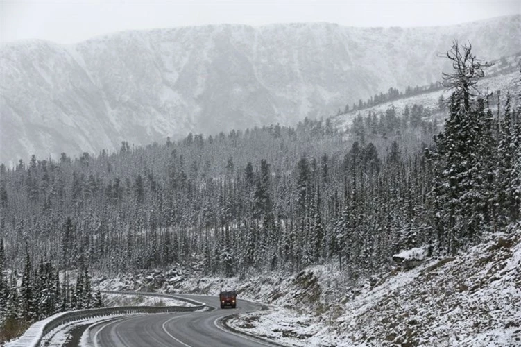 Mùa đông ở Tuva tuyết trắng trời.