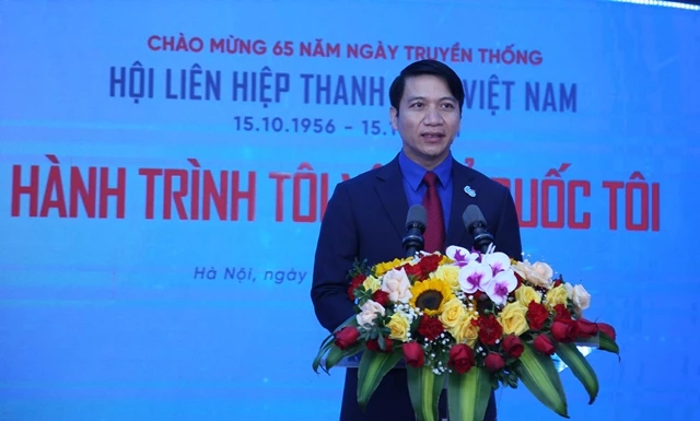 Anh Nguyễn Ngọc Lương phát biểu tại chương trình