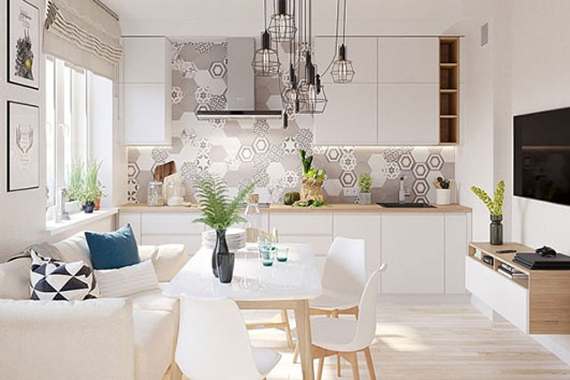 Bếp nhỏ cỡ nào mà thiết kế theo kiểu này cũng trở nên hoàn hảo với đầy đủ công năng sử dụng