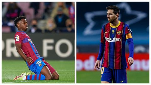 Ansu Fati đang làm tốt hơn Messi khi cùng độ tuổi