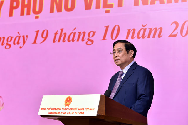 Thủ tướng Phạm Minh Chính: Còn nhiều việc phải làm để chị em phụ nữ có cuộc sống tốt đẹp hơn