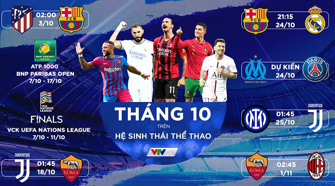 Lịch thi đấu bóng đá các giải vô địch quốc gia châu Âu từ ngày 22-25/10