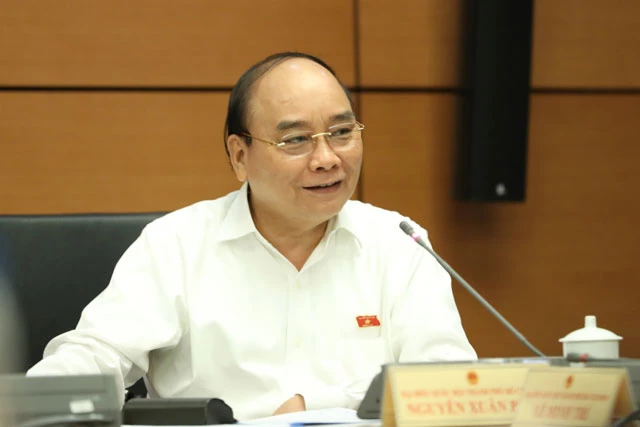 Chủ tịch nước Nguyễn Xuân Phúc phát biểu thảo luận tổ tại Kỳ họp thứ 2 Quốc hội khóa XV