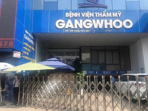 Bệnh viện thẩm mỹ Gangwhoo từng bị Sở Y tế TP.HCM xử phạt.