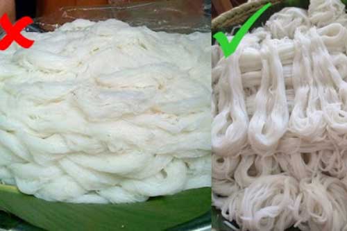 Chuyên gia tiết lộ: Cách chọn bún ngon không có hàn the, không hại sức khỏe
