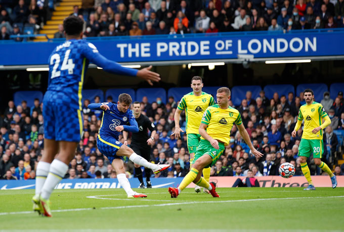 Mason Mount lập hat-trick, Chelsea 'huỷ diệt' Norwich