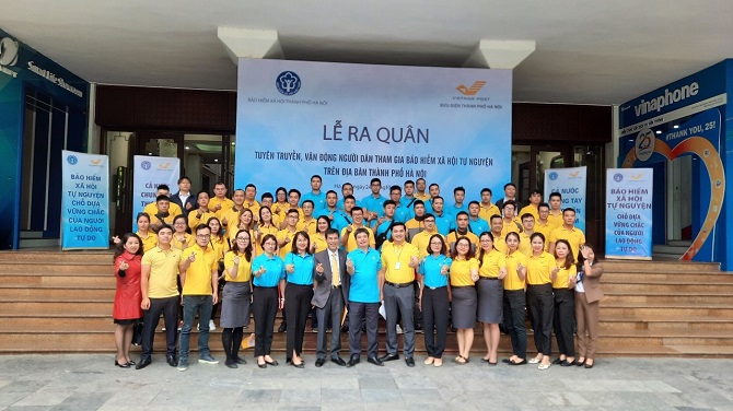 Bưu điện Hà Nội ra quân tuyên truyền lợi ích của bảo hiểm xã hội tự nguyện 