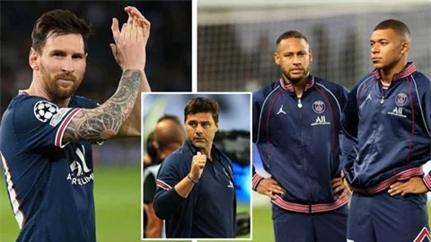 Neymar và Mbappe khó chịu vì Pochettino ủng hộ Messi giành Quả bóng vàng