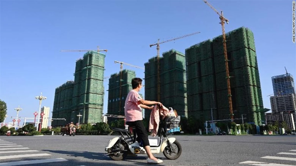 Một công trình xây dựng của Evergrande tại tỉnh Hà Nam, Trung Quốc được chụp hôm 14/9/2021. (Ảnh: CNN Business)