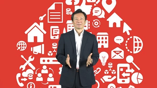 ông Robert Vũ, CEO của Batdongsan.com.vn trong buổi ra mắt nhận diện thương hiệu mới của batdongsan.com.vn ngày 2/11/2021.
