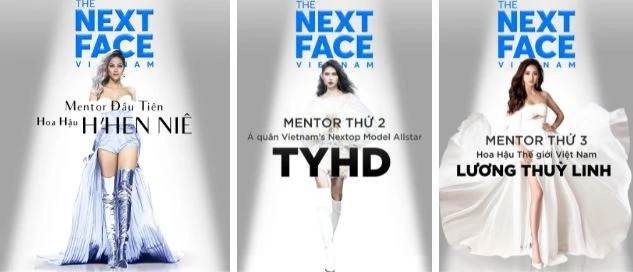 3 mentor chính thức của "The Next Face Vietnam 2021": Hoa hậu: H'Hen Niê, người mẫu Thùy Dương và Hoa hậu Lương Thùy Linh.
