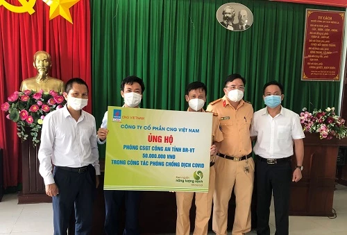 CNG Việt Nam ủng hộ các lực lượng tuyến đầu bảo vệ an ninh, trật tự, phòng chống dịch tại tỉnh Bà Rịa – Vũng Tàu 