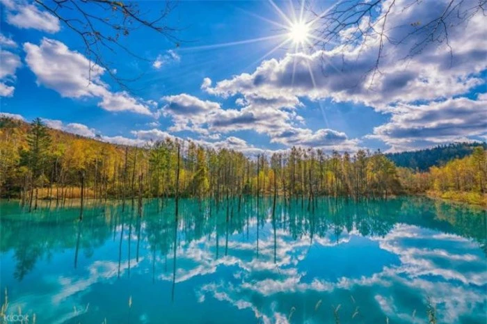 Ngỡ ngàng vẻ đẹp hồ nước màu xanh sapphire tại Nhật Bản 4