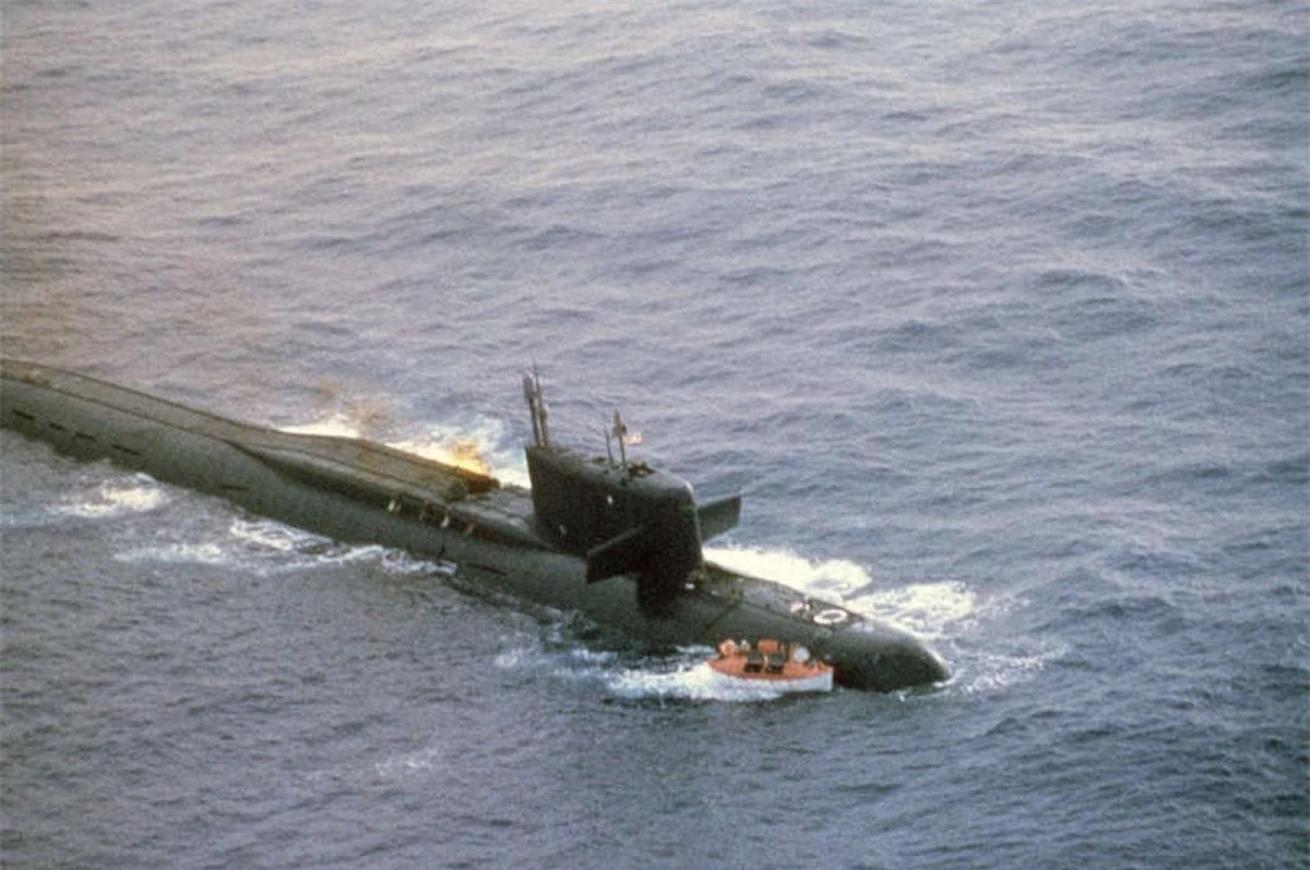Tàu ngầm lớp Yankee của Liên Xô ngày 1/10/1986. Ảnh: Hải quân Mỹ