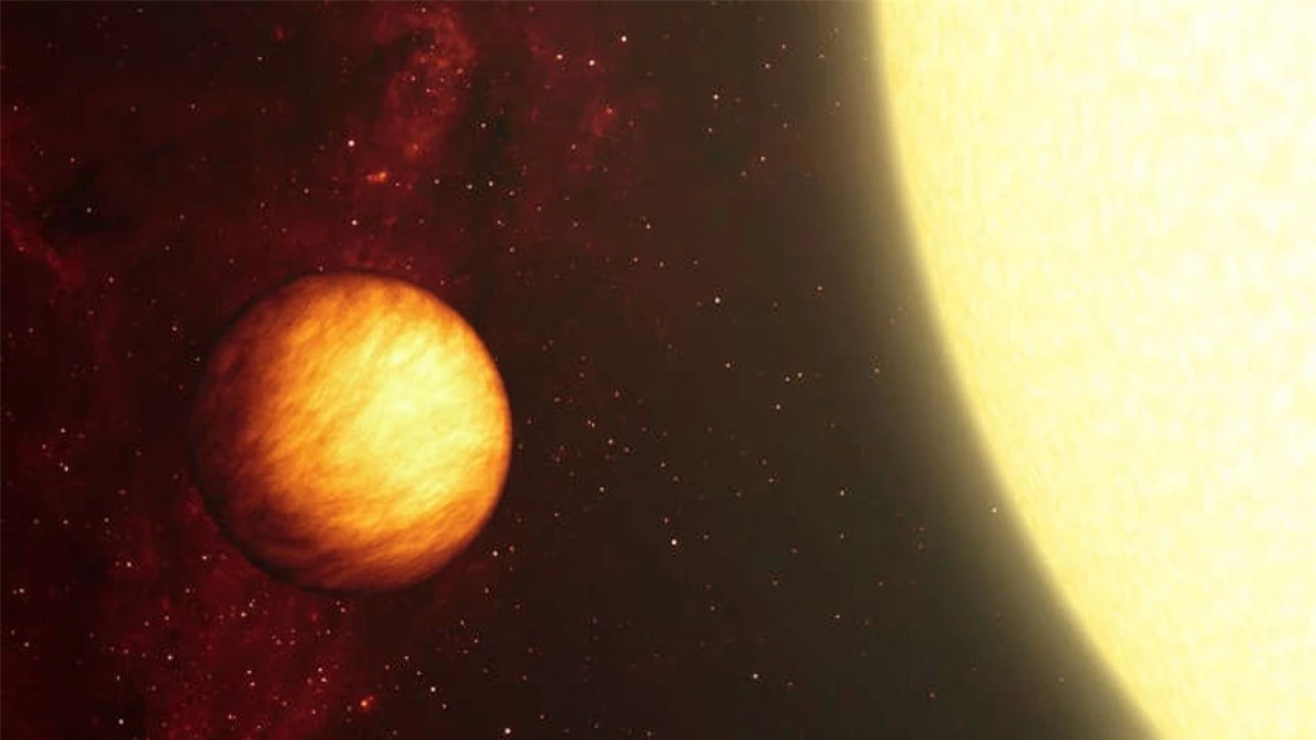 Upsilon Andromeda b: Thế giới của lửa và băng. Hành tinhnày quay quanh một ngôi sao giống mặt trời,Upsilon AndromedaeA, trong vòng chưa đầy 5 ngày. Bán cầu ban ngày của Upsilon Andromeda b có nhiệt độ lên tới 1.600 độ C. Còn ban đêm, nhiệt độ thấp ở mức -20 độ C. Đây là sự chênh lệch nhiệt độ có một không hai trong vũ trụ.