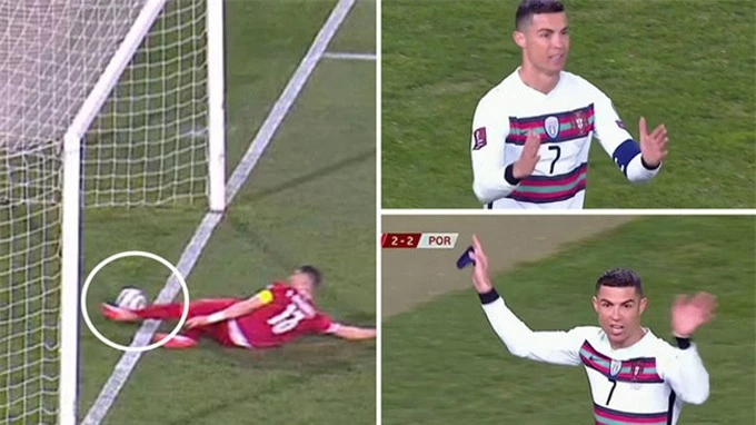 Ronaldo tức giận vì bàn thắng vào lưới Hungary không được công nhận