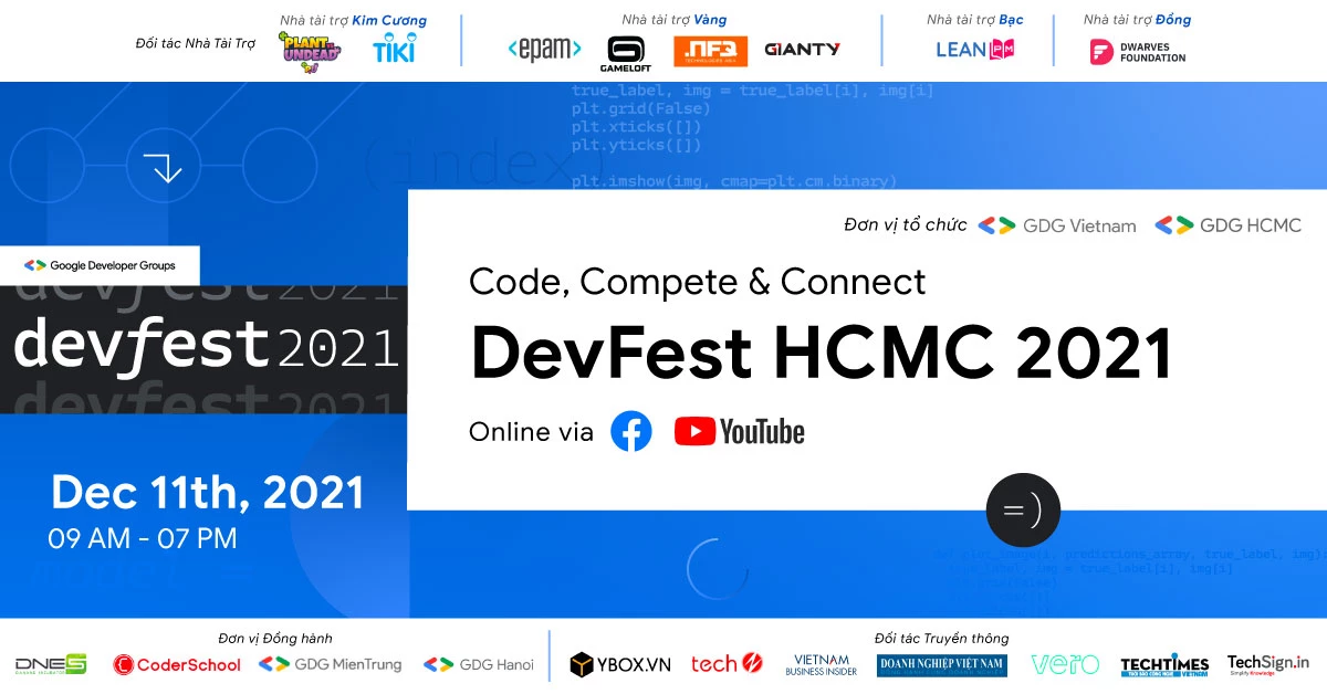 GDG DevFest HCMC 2021 sắp diễn ra.