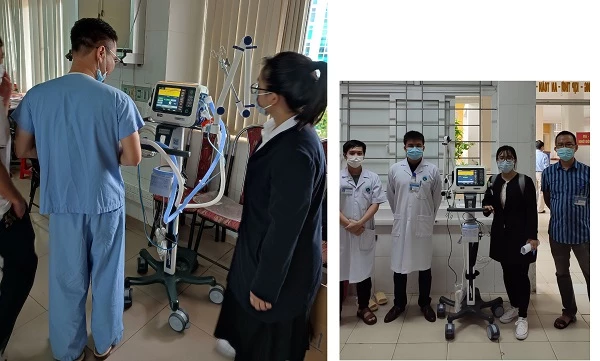 Quỹ Binance Charity vừa gửi tặng hai máy thở tới Bệnh viện đa khoa tỉnh Quảng Trị, Bệnh viện đa khoa tỉnh Hà Tĩnh. 