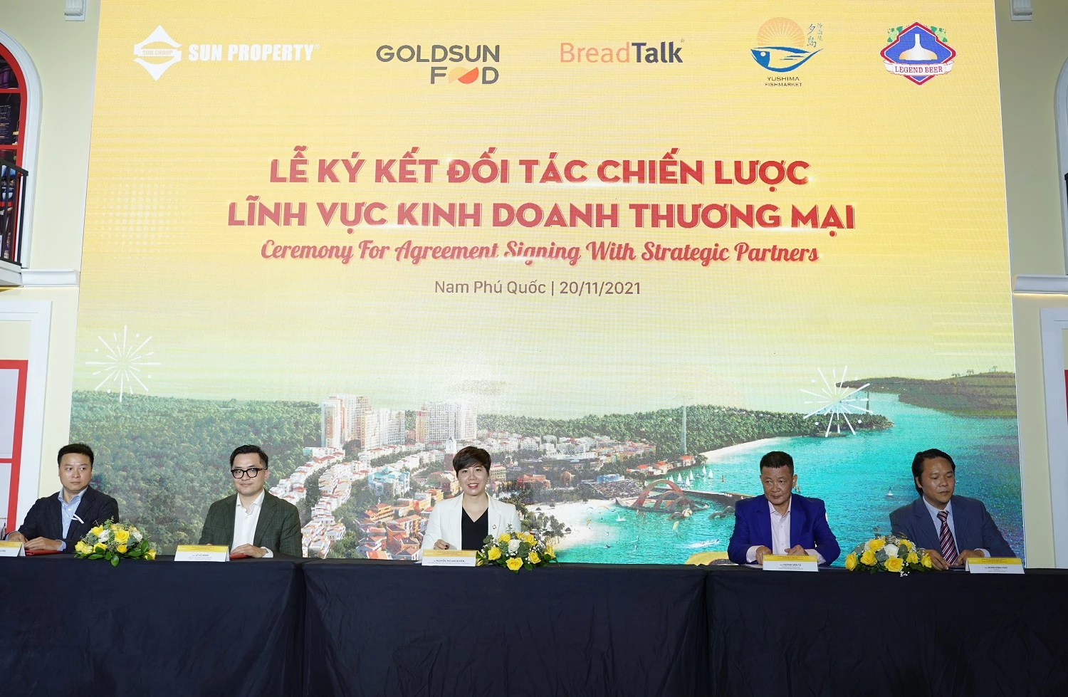 Sun Property ký kết lần lượt với 21 đối tác chiến lược trong lĩnh vực kinh doanh thương mại.